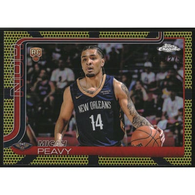 2025-26 Topps Chrome Yellow Basketball Refractors #291 Micah Peavy