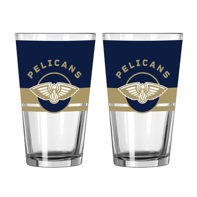 New Orleans Pelicans Logo Brands Two-Piece 16oz. Horizon Pint Glass Set