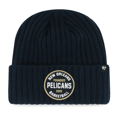  New Orleans Pelicans '47 Ribbed Snowdrift Cuffed Knit Hat - Navy