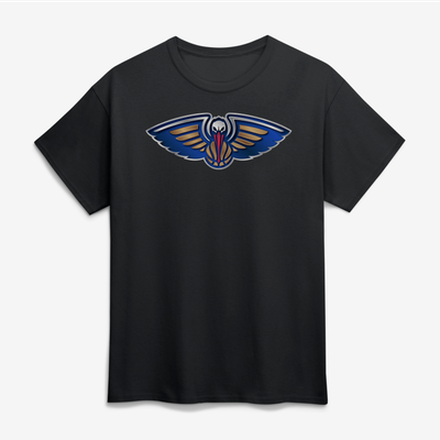 New Orleans Pelicans Big & Tall Metallic Mascot T-Shirt - Black