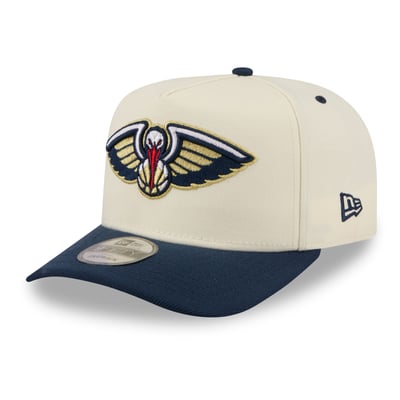 New Orleans Pelicans New Era City A-Frame 9FIFTY Snapback Hat - Cream/Navy
