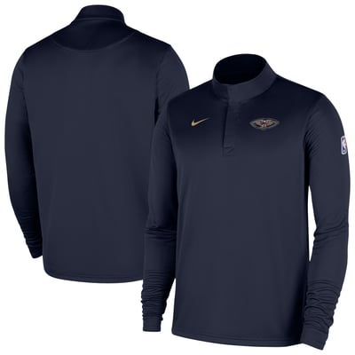 New Orleans Pelicans Nike Authentic Coaches Quarter-Zip Dri-FIT Top - Navy