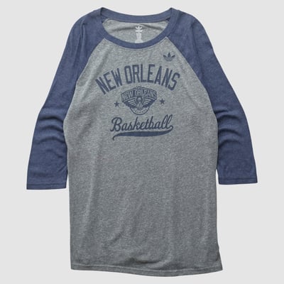 New Orleans Pelicans Adidas 2010s T-shirt - Heather Gray - L by Fanatics Real Vintage