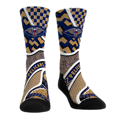  New Orleans Pelicans Rock Em Unisex Ball Pattern Crew Socks - Red