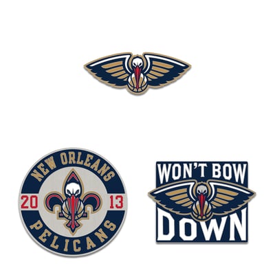 New Orleans Pelicans WinCraft Three-Piece Collector Pin Set