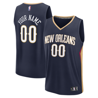 New Orleans Pelicans Fanatics Youth Fast Break Custom Jersey - Icon Edition - Navy