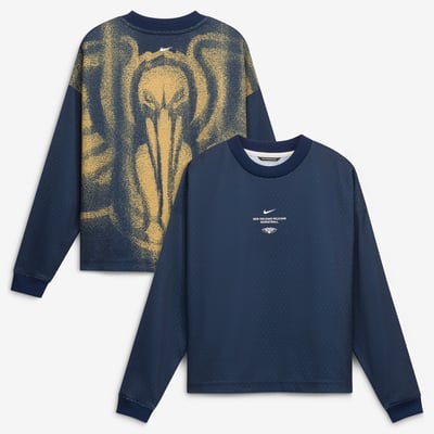  New Orleans Pelicans Nike Youth 2026/27 Standard Issue Pre-Game Performance Long Sleeve T-Shirt - Navy