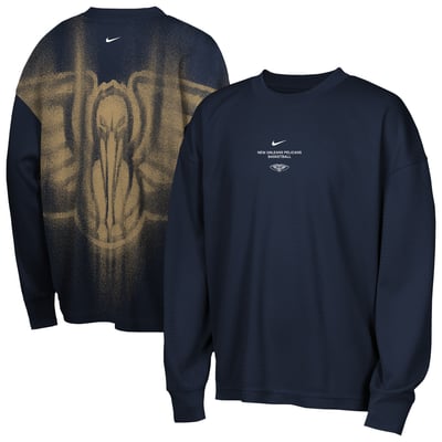  New Orleans Pelicans Nike Youth 2026/27 Standard Issue Pre-Game Performance Long Sleeve T-Shirt - Navy