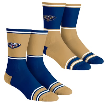  New Orleans Pelicans Rock Em Youth 2-Pack Color Block Crew Socks Set