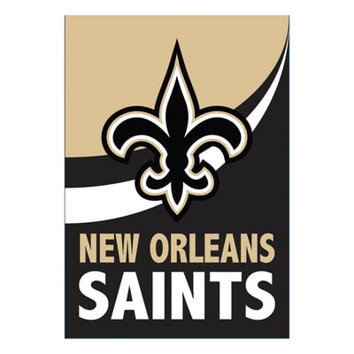  New Orleans Saints 12.5" x 28" Color Wave Double-Sided Burlap Garden Flag