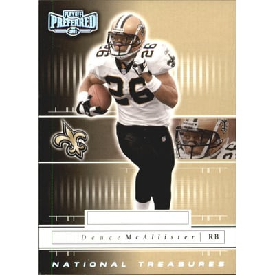 2001 Playoff Preferred National Treasures Silver #114 Deuce McAllister