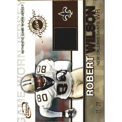 2002 Atomic Game Worn Jerseys Gold #61 Robert Wilson