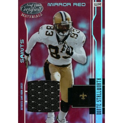 2003 Leaf Certified Materials Mirror Red #80 Donte Stallworth