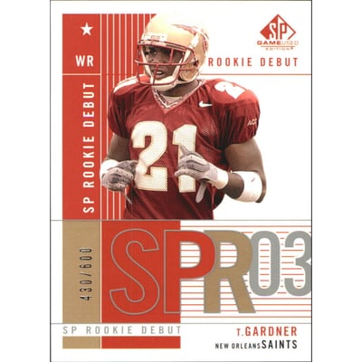 2003 SP Game Used Edition Gold Rookies #131 Talman Gardner
