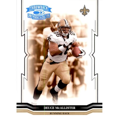 2005 Throwback Threads Platinum Holofoil #91 Deuce McAllister