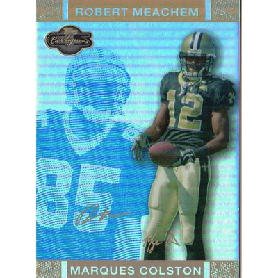 2007 Topps Co-Signers Changing Faces Hologold Blue #34B Marques Colston/Robert Meachem