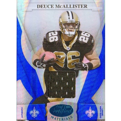 2008 Leaf Certified Materials Mirror Blue Materials #88 Deuce McAllister