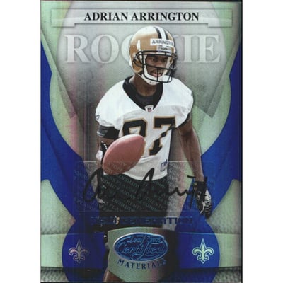 2008 Leaf Certified Materials Mirror Blue Signatures #151 Adrian Arrington/100
