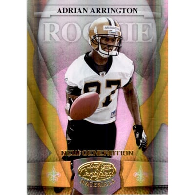 2008 Leaf Certified Materials Mirror Gold #151 Adrian Arrington