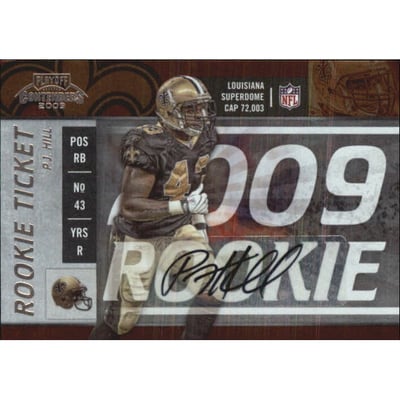 2009 Playoff Contenders #192 P.J. Hill AU RC