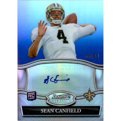 2010 Bowman Sterling Blue Refractors #BSASC Sean Canfield AU