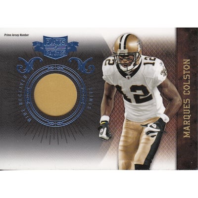 2010 Panini Plates and Patches Jerseys Prime Jersey Number #61 Marques Colston/50