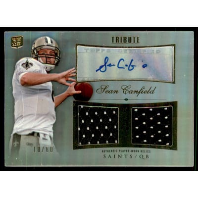 2010 Topps Tribute Autographed Dual Relics #ADRSC Sean Canfield/60