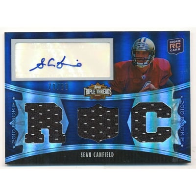 2010 Topps Triple Threads #135A Sean Canfield JSY AU RC