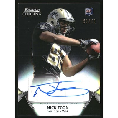 2012 Bowman Sterling Black Refractors #AU35 Nick Toon AU