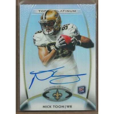 2012 Topps Platinum Rookie Autographs Refractors #123 Nick Toon