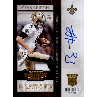 2013 Panini Contenders Playoff Ticket #179B Ryan Griffin QB AU