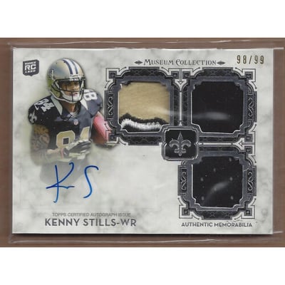 2013 Topps Museum Collection Signature Swatches Triple Relic Autographs #SSTRAKS Kenny Stills/99