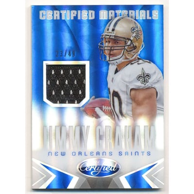 2014 Certified Mirror Blue Materials #10 Jimmy Graham/49