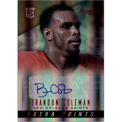 2014 Prestige Extra Points Red Autographs #213 Brandon Coleman