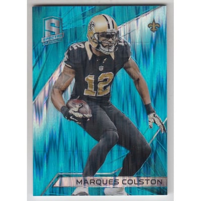 2015 Panini Spectra Neon Blue #77 Marques Colston
