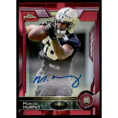 2015 Topps Chrome Rookie Autographs Pink Refractors #143 Marcus Murphy