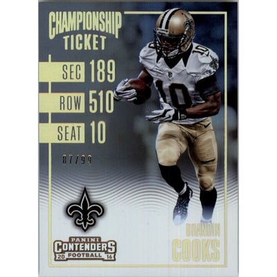 2016 Panini Contenders Championship Ticket #48 Brandin Cooks