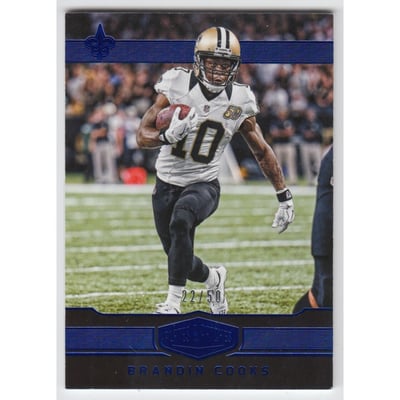 2016 Panini Plates and Patches Blue #66 Brandin Cooks