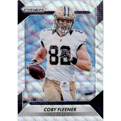 2016 Panini Prizm Prizms Blue Wave #161 Coby Fleener