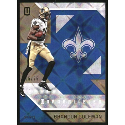 2016 Panini Unparalleled Blue #142 Brandon Coleman/25