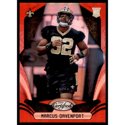 2018 Certified Mirror Red #157 Marcus Davenport