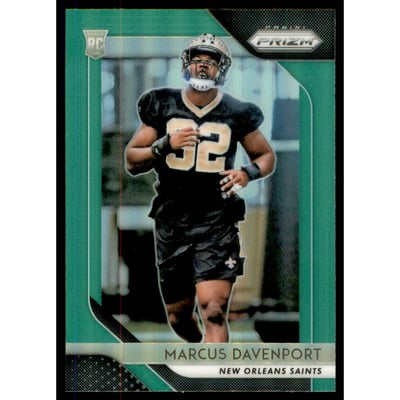2018 Panini Prizm Prizms Green #246 Marcus Davenport