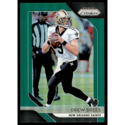 2018 Panini Prizm Prizms Green #63 Drew Brees