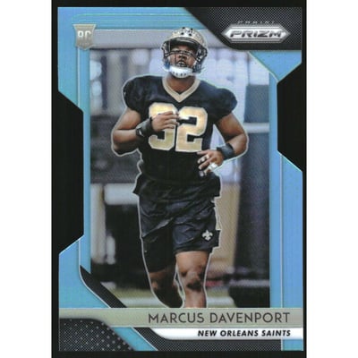 2018 Panini Prizm Prizms Light Blue #246 Marcus Davenport