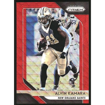 2018 Panini Prizm Prizms Red Wave #64 Alvin Kamara