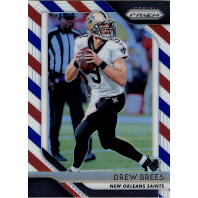 2018 Panini Prizm Prizms Red White and Blue #63 Drew Brees