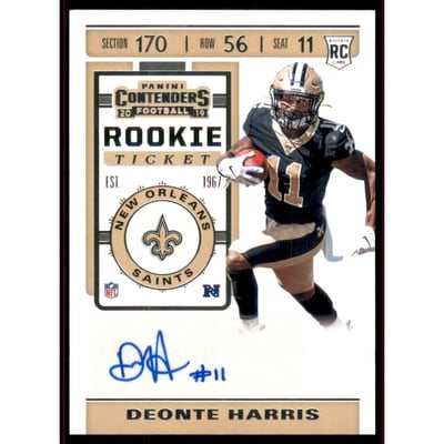 2019 Panini Contenders #152 Deonte Harris AU RC