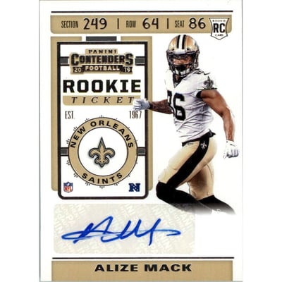 2019 Panini Contenders #227 Alize Mack AU RC