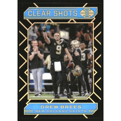 2020 Panini Illusions Clear Shots Light Blue #7 Drew Brees