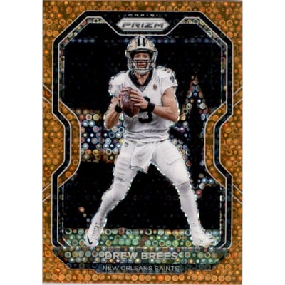 2020 Panini Prizm Prizms Orange Disco #243 Drew Brees